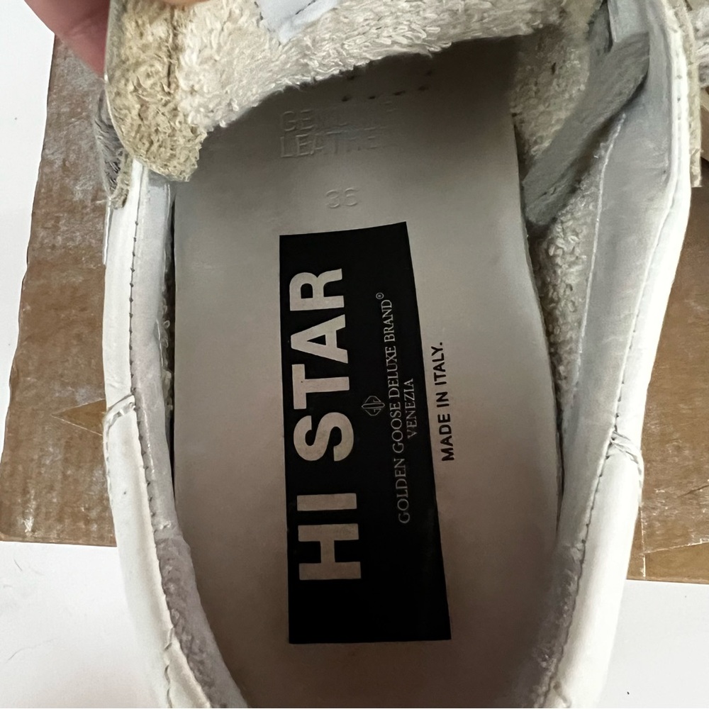 Golden Goose Hi-Star with Metallic Gold Star - Picture 7 of 10